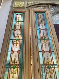 Pair of Stained Glass Doors (080-25)