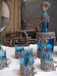 Blue Bottle & Glass set (GH-1)